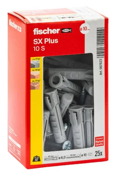 Fischer sx plus s tassello in nylon con vite in confezione - dettaglio 5