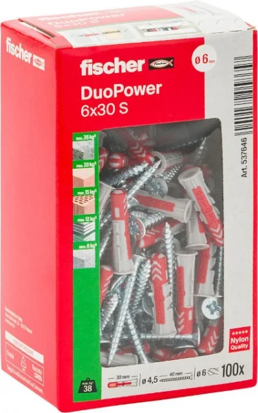 Fischer duopower s tassello bimateriale con vite in confezione - dettaglio 3