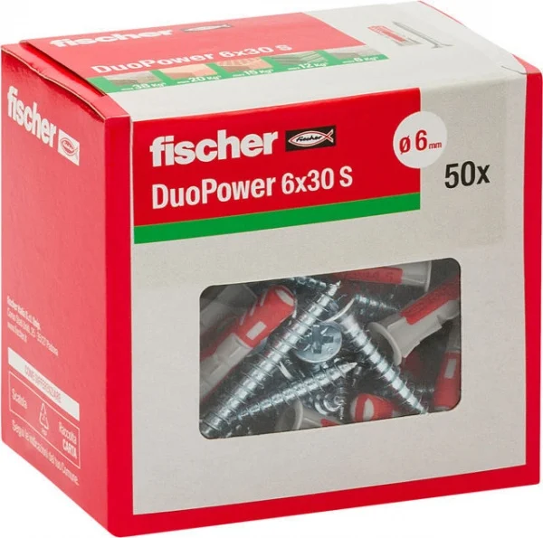 Fischer duopower s y tassello bimateriale con vite in confezione - dettaglio 3