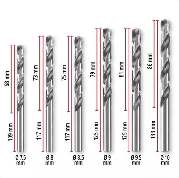 Einhell 205519 set di punte hss-g per metallo 19 pz. - dettaglio 4