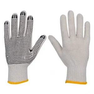 Jbm 51785 guanti in cotone con palmo rinforzato con punte in pvc - dettaglio 1