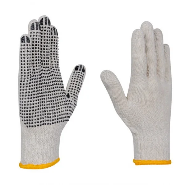 Jbm 51785 guanti in cotone con palmo rinforzato con punte in pvc - dettaglio 2
