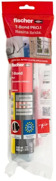 Fischer t-bond 300 k ancorante chimico fis c700 hp pro.1 da 300 ml con miscelatori 71778 - dettaglio 1