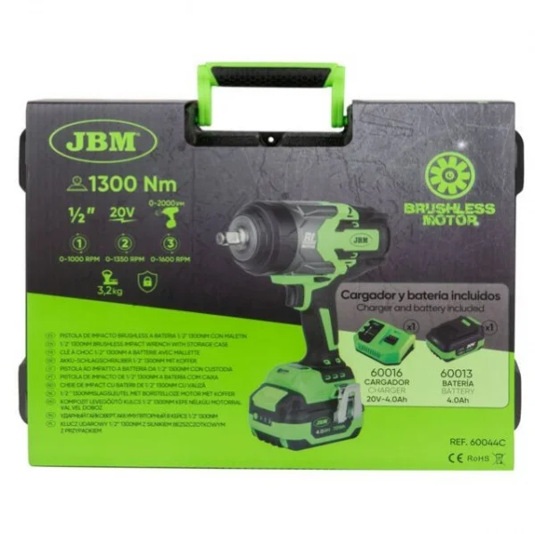 Jbm 60044c avvitatore a impulsi 20 v brushless 1200 nm a batteria 60044c 8435034598995 - dettaglio 5