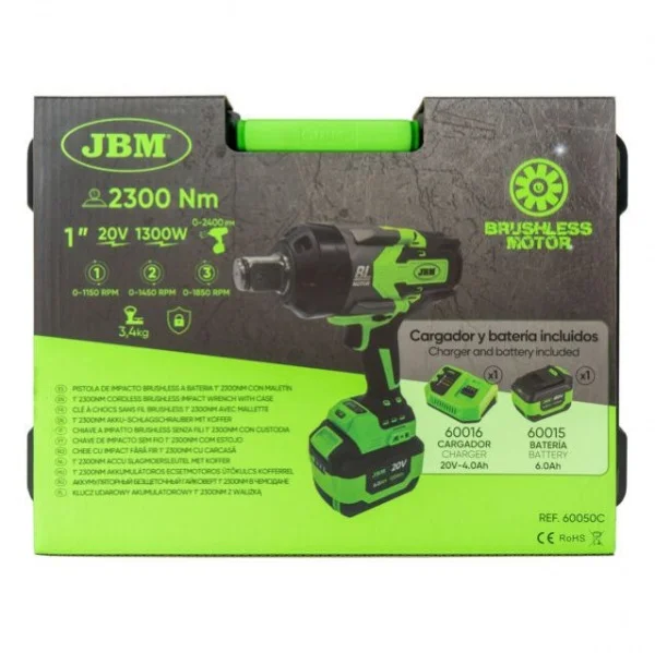 Jbm 60050c avvitatore a impulsi 20 v brushless 1800 nm a batteria 60050c 8435034989762 - dettaglio 5