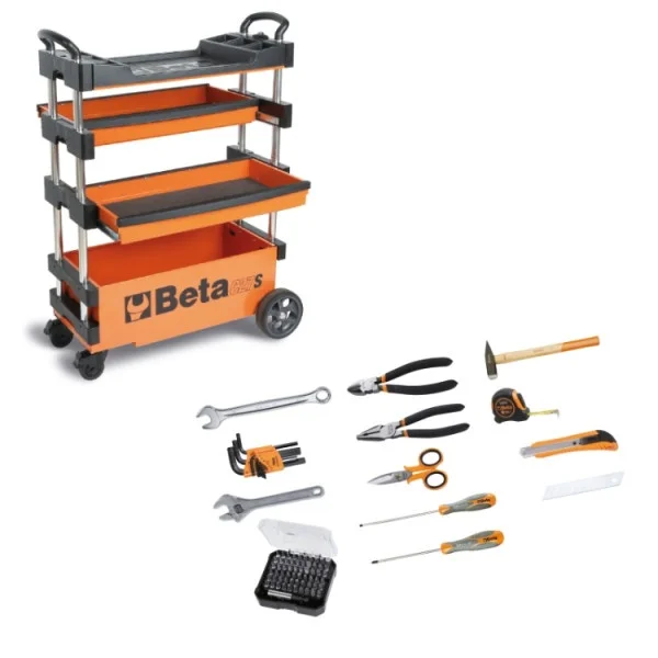 Beta 2700s/vu carrello portautensili richiudibile con assortimento 100 pz. 027000231 - dettaglio 1