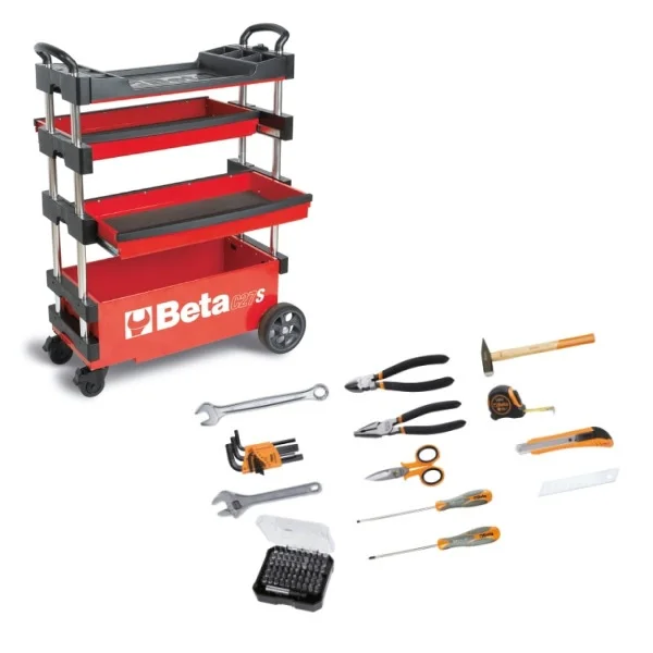 Beta 2700s/vu carrello portautensili richiudibile con assortimento 100 pz. 027000231 - dettaglio 3