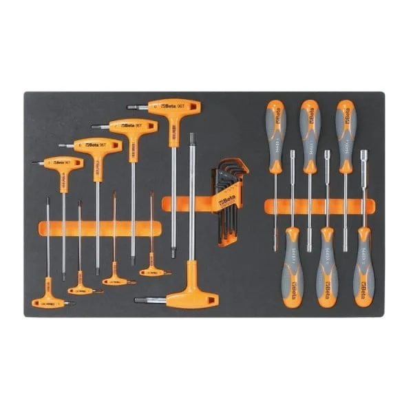 Beta 3700-o7/5m cassettiera mobile 7 cassetti con assortimento 181 pz. 037000371 - dettaglio 3