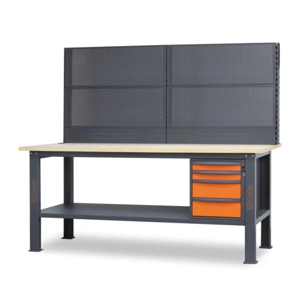 Beta c58bc-w2,1 4c/o+svr banco da lavoro completo con piano in legno 2,1 m e 4 cassetti 058000723 - dettaglio 1