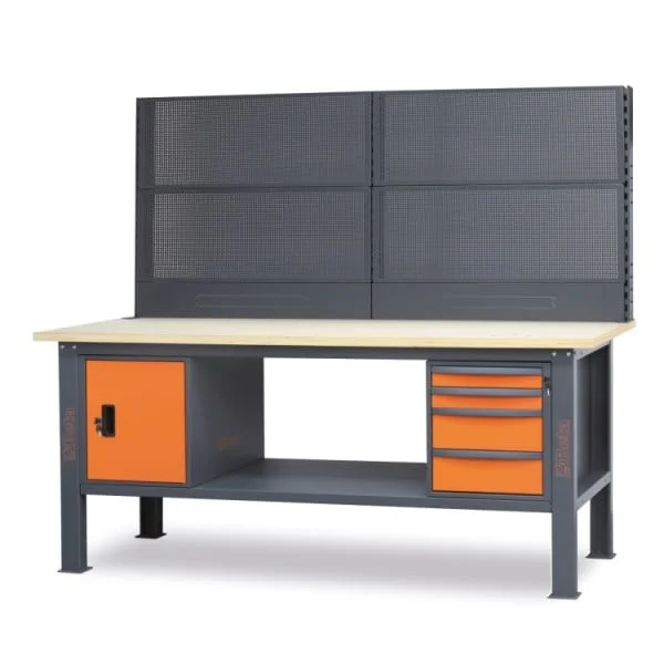 Beta c58bc-w2,1 4ca/o+svr banco completo con piano in legno 2,1 m con cassetti e anta 058000733 - dettaglio 1