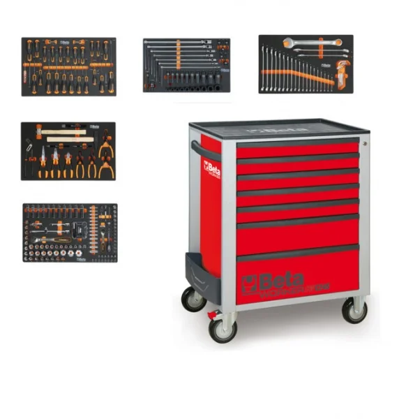 Beta bw 2400s7/5m cassettiera mobile con assortimento in termoformati 262 pz. 024006851 - dettaglio 3