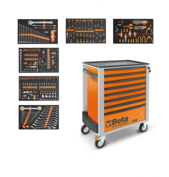 Beta bw 2400s 8/e-l cassettiera mobile con assortimento in termoformati 398 pz. 024006341 - dettaglio 1