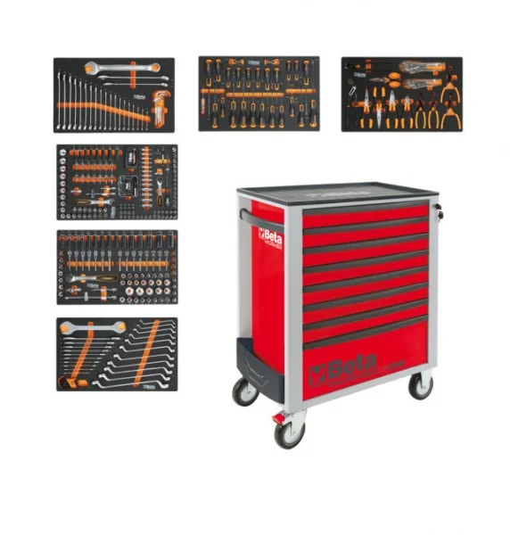 Beta bw 2400s 8/e-l cassettiera mobile con assortimento in termoformati 398 pz. 024006341 - dettaglio 2