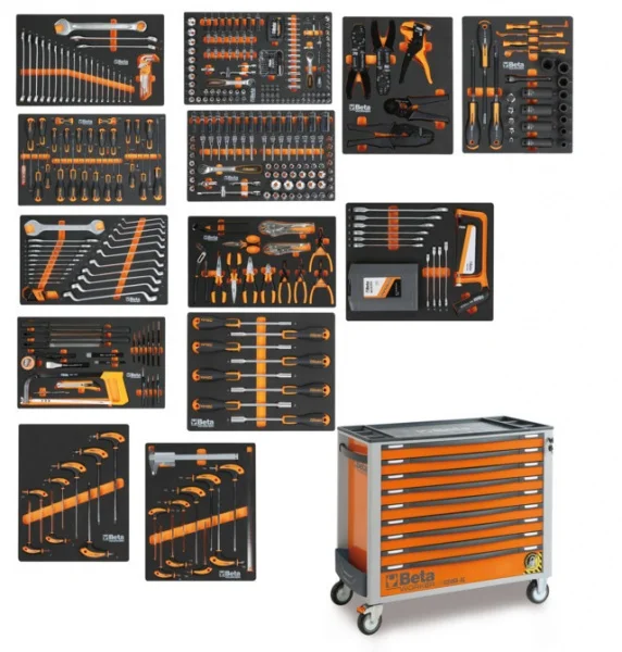Beta bw 2400s xl9/e-xl cassettiera antiribaltamento con assortimento in termoformati 487 pz. 024006361 - dettaglio 1