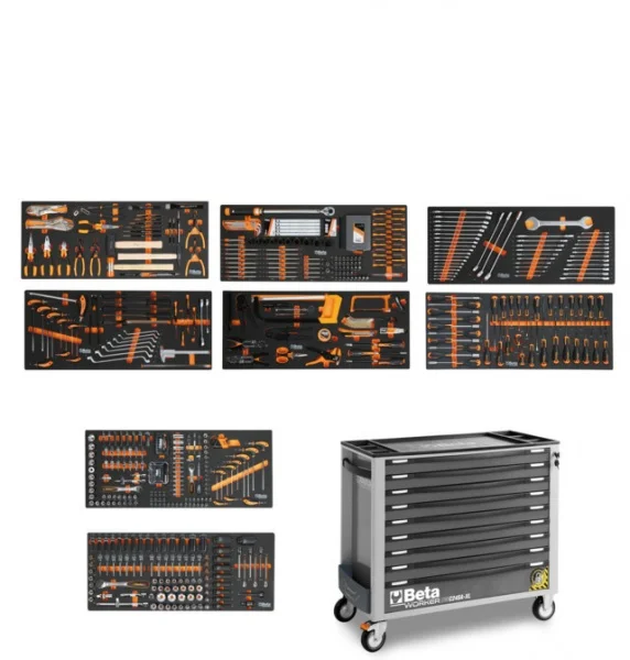 Beta bw 2400s xl9/e-xxl cassettiera antiribaltamento con assortimento in termoformati 716 pz. 024006364 - dettaglio 2