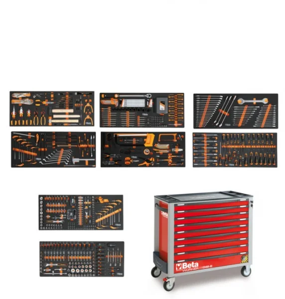 Beta bw 2400s xl9/e-xxl cassettiera antiribaltamento con assortimento in termoformati 716 pz. 024006364 - dettaglio 3