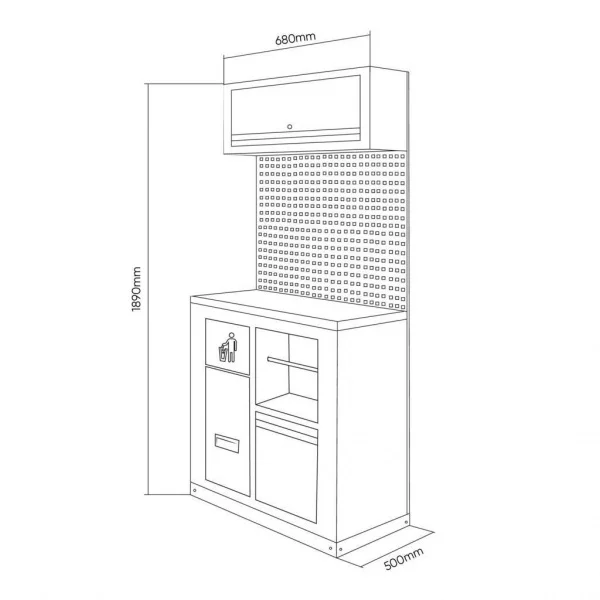 Jbm serie524 composizione arredo officina - dettaglio 2