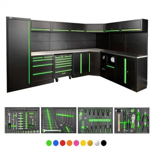Jbm serie587 composizione arredo officina con termoformato da 172 utensili - dettaglio 1