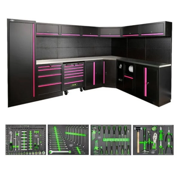 Jbm serie587 composizione arredo officina con termoformato da 172 utensili - dettaglio 6