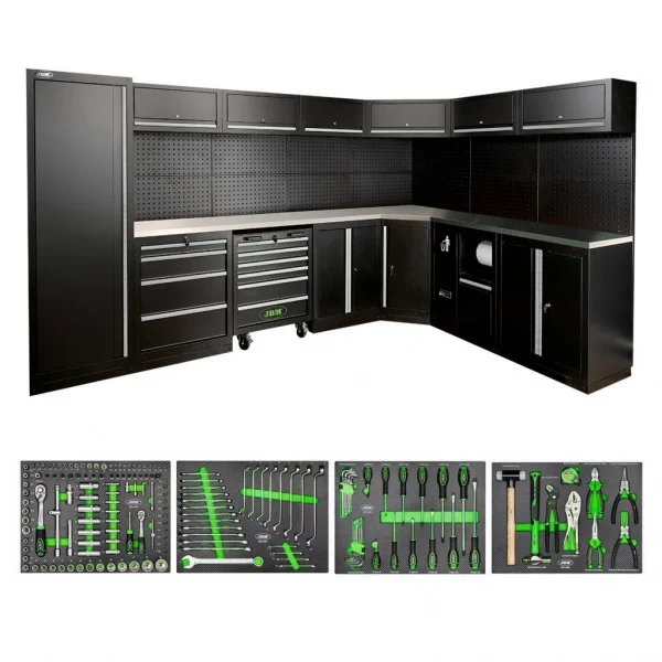Jbm serie587 composizione arredo officina con termoformato da 172 utensili - dettaglio 8