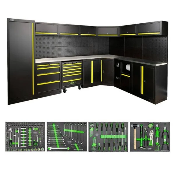 Jbm serie587 composizione arredo officina con termoformato da 172 utensili - dettaglio 9