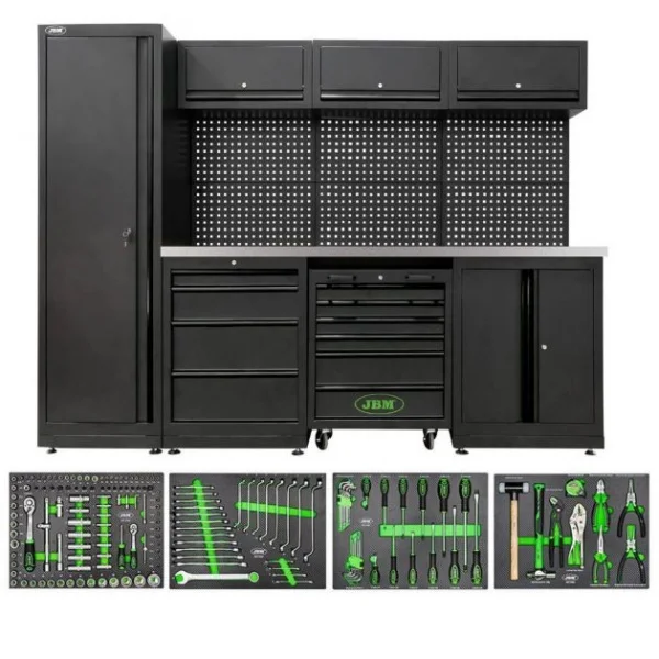 Jbm serie588 composizione arredo officina con assortimento da 172 utensili - dettaglio 4