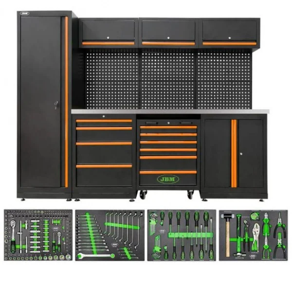 Jbm serie588 composizione arredo officina con assortimento da 172 utensili - dettaglio 5