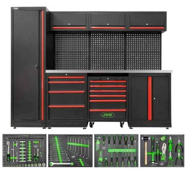 Jbm serie588 composizione arredo officina con assortimento da 172 utensili - dettaglio 7