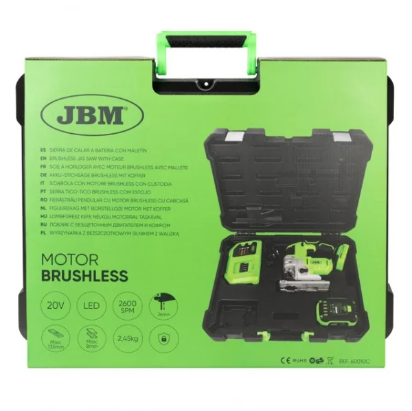 Jbm 60010c seghetto 20 v brushless con batteria - dettaglio 5
