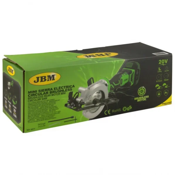 Jbm 60011 mini sega circolare 20 v brushless senza batterie - dettaglio 5