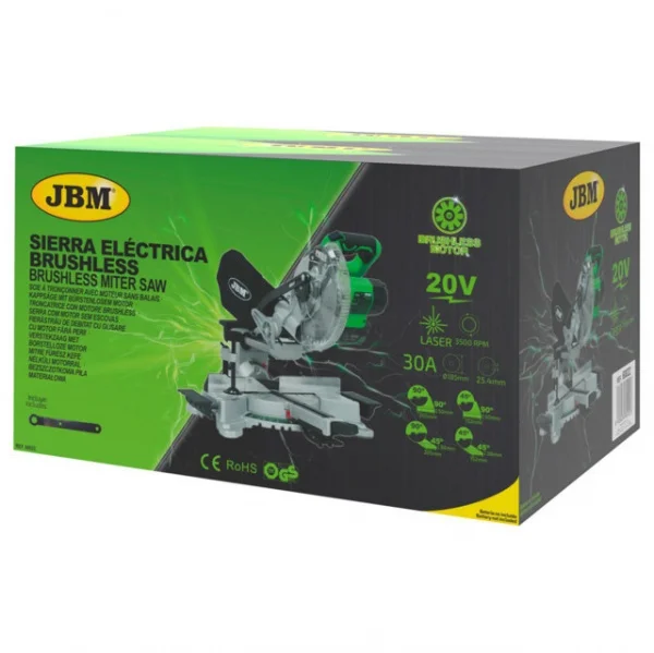 Jbm 60022 troncatrice 20 v brushless senza batterie - dettaglio 6