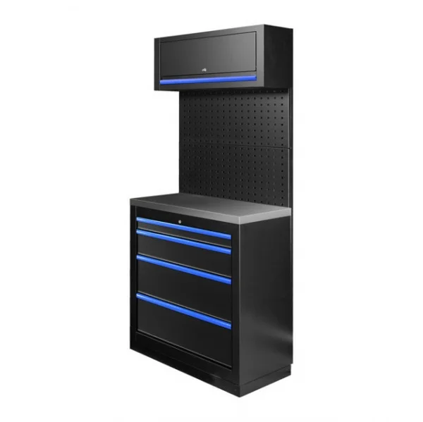 JBM SERIE593 Composizione arredo officina con armadio a 4 cassetti