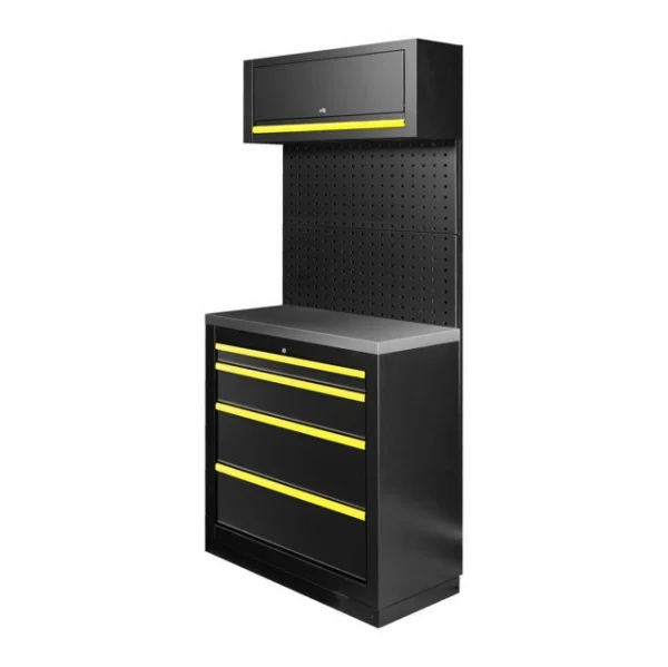 JBM SERIE593 Composizione arredo officina con armadio a 4 cassetti