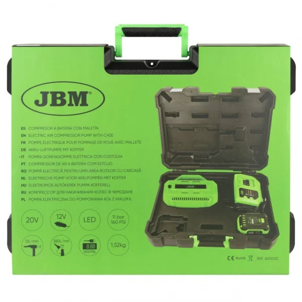 Jbm 60003c compressore elettrico 20 v a batteria - dettaglio 5