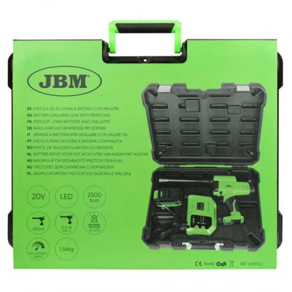Jbm 60032c pistola per sigillante 20 v con batterie - dettaglio 5