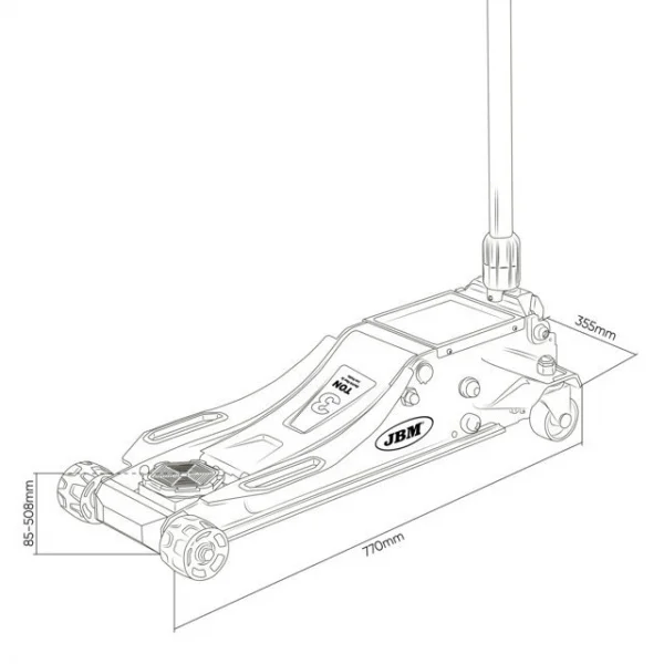 Jbm 60065 martinetto idraulico 20v senza batterie - dettaglio 7