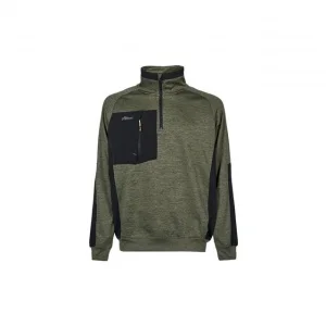 U-power ey365dg felpa da lavoro dark green - dettaglio 1