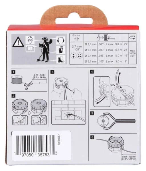 Makita 1914R8-6 Testina nylon per decespugliatore - 1914R8-6
