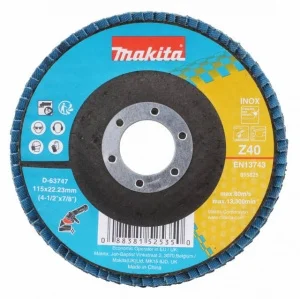 Makita disco lamellare angolato 115 mm in ossido di zinco per metallo - dettaglio 1