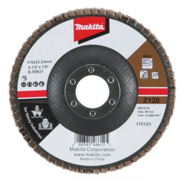 Makita disco lamellare 115 mm in ossido di zinco per acciaio inossidabile - dettaglio 4
