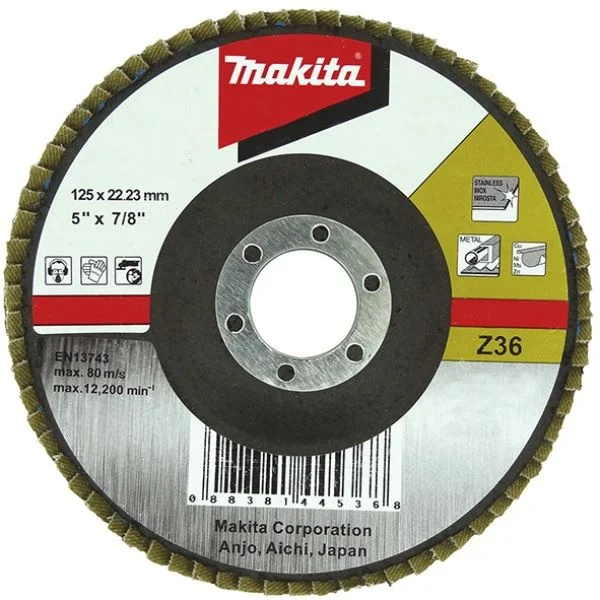 Makita D-53718 Disco lamellare angolare 115 mm in fibra di vetro grana Z36 - D-53718