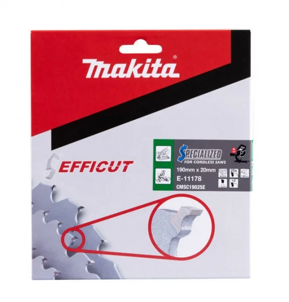 Makita e-11178 lama tct efficut 190x20 per seghe circolari - dettaglio 3