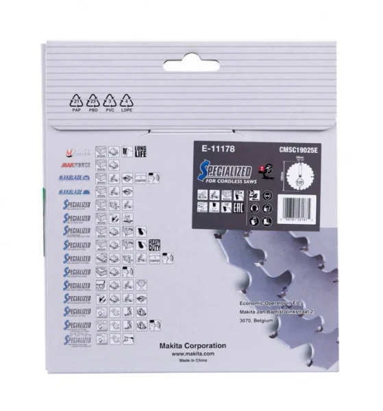 Makita e-11178 lama tct efficut 190x20 per seghe circolari - dettaglio 4