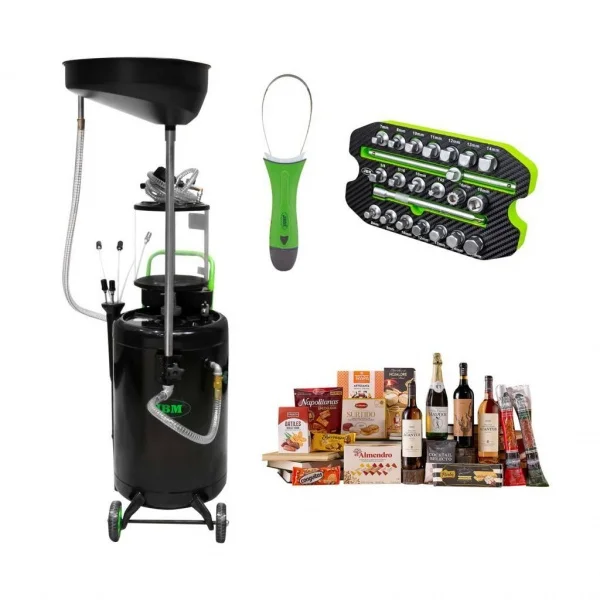 Jbm serie429c set raccoglitore olio con accessori manutenzione veicoli - dettaglio 1