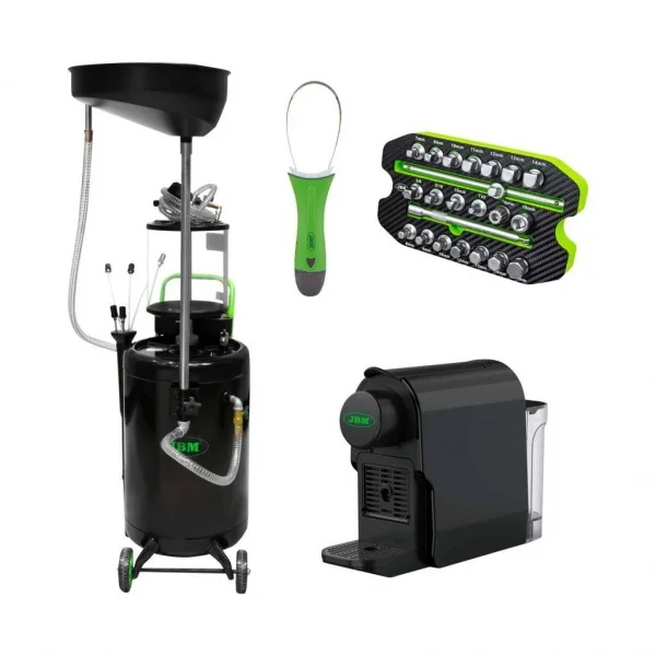 Jbm serie429e set raccoglitore olio con accessori manutenzione veicoli - dettaglio 1