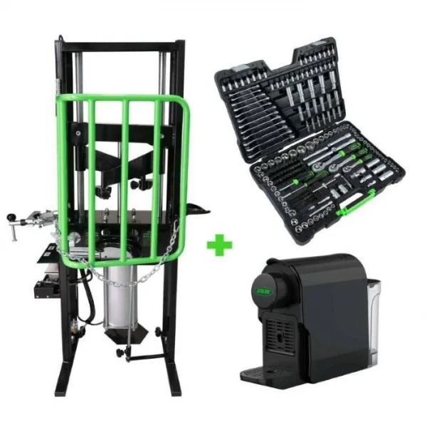 Jbm serie494e set compressore pneumatico e valigetta utensili 216 pz. - dettaglio 1