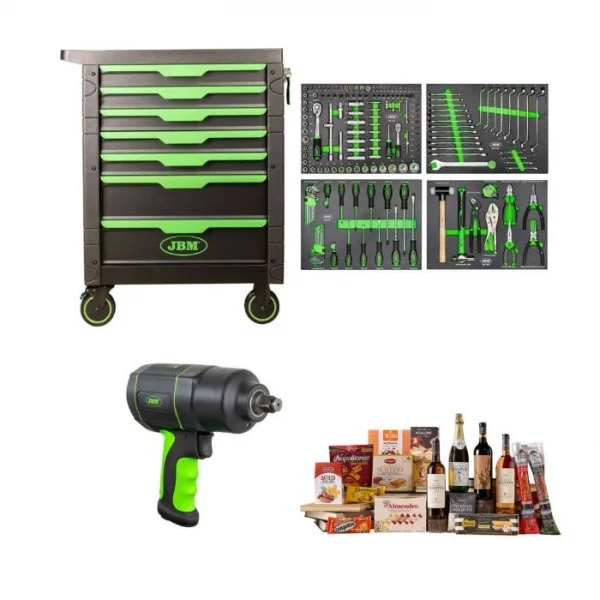 Jbm serie495c carrello 7 cassetti con 172 utensili e avvitatore pneumatico 1/2" 1200 nm - dettaglio 1