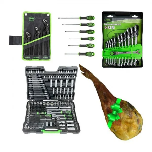 Jbm serie536 set valigetta utensili + set di cacciaviti, pinze e chiavi - dettaglio 1