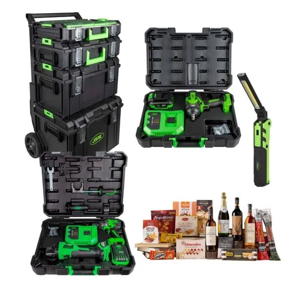 Jbm serie580c trolley modulare con smerigliatrice, avvitatori e lampada - dettaglio 1