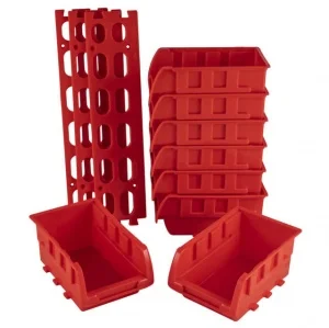 Jbm 50960 set 8 contenitori impilabili con guida - dettaglio 1